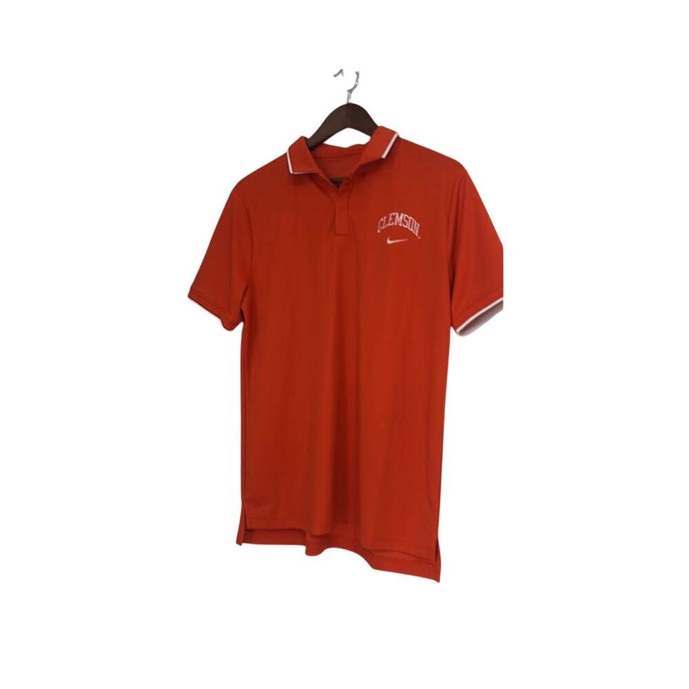 Clemson Nike dry FIT Polo Orange Size Medium
